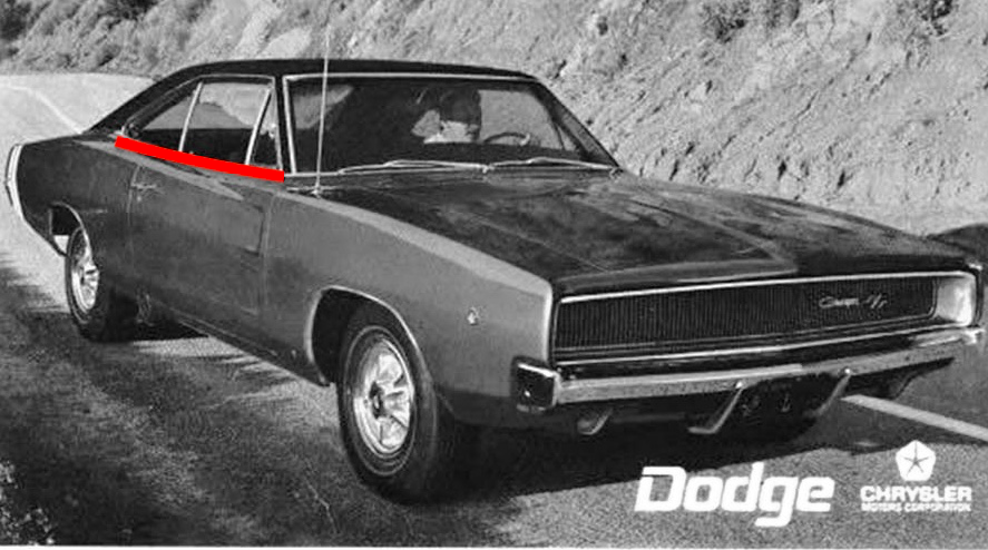 1968 -1970 Dodge Charger Beltstrip "Sweeper" Weatherstrip Set - Classic ...