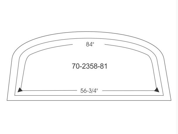 Rear Window Rubber Gasket, 1969-1973 Plymouth Valiant Two and Four Door ...